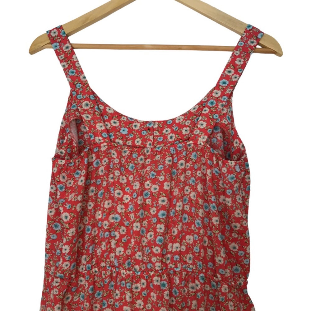NWOT Orange & Blue Floral Tiered Maxi Dress - Picture 6 of 14